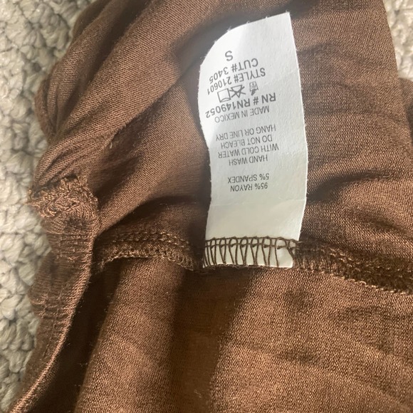 Fashion Nova Womens Top‎ Size Small Brown Never Ruche Me Long Sleeves Surplice - Picture 10 of 11